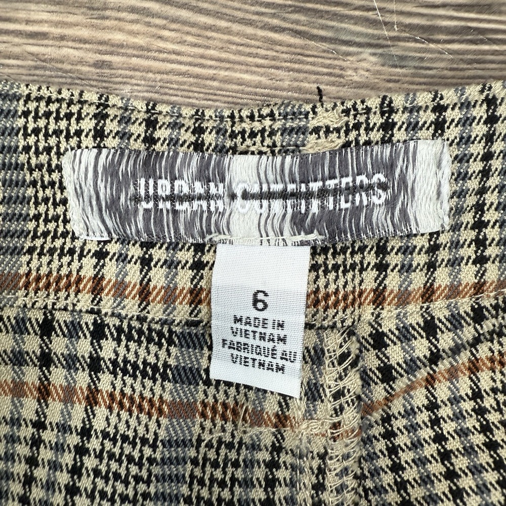 Urban Outfitters Women's Plaid Wide Leg Cargo Pants Brown Y2K‎ Size 6 NWOT - Picture 7 of 8